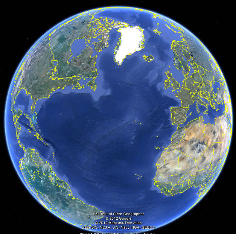 Dünya Yeryüzü Haritası